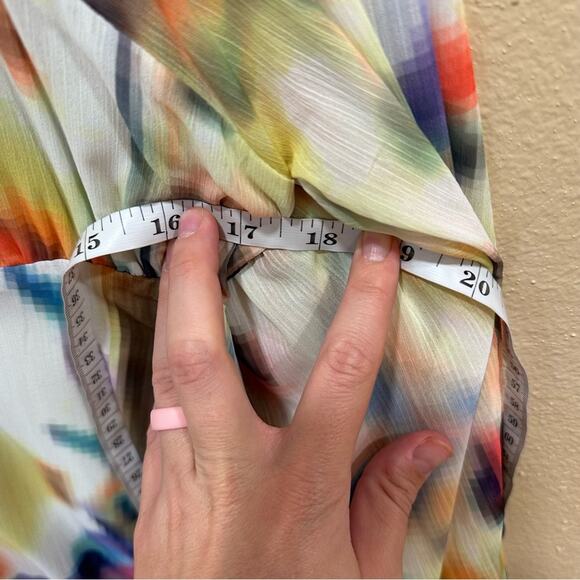 NWT Alexis Pink Multicolored Watercolor Long Sleeve Mini Dress Medium - Picture 8 of 14